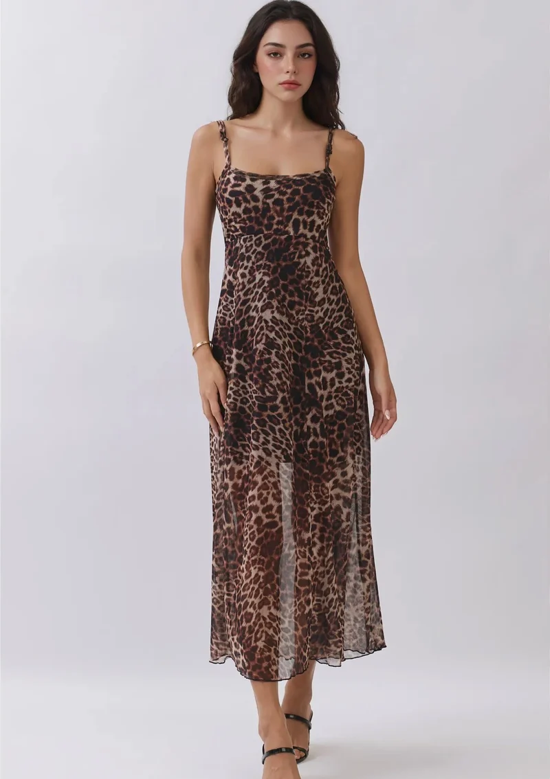 Long Chetah Dress