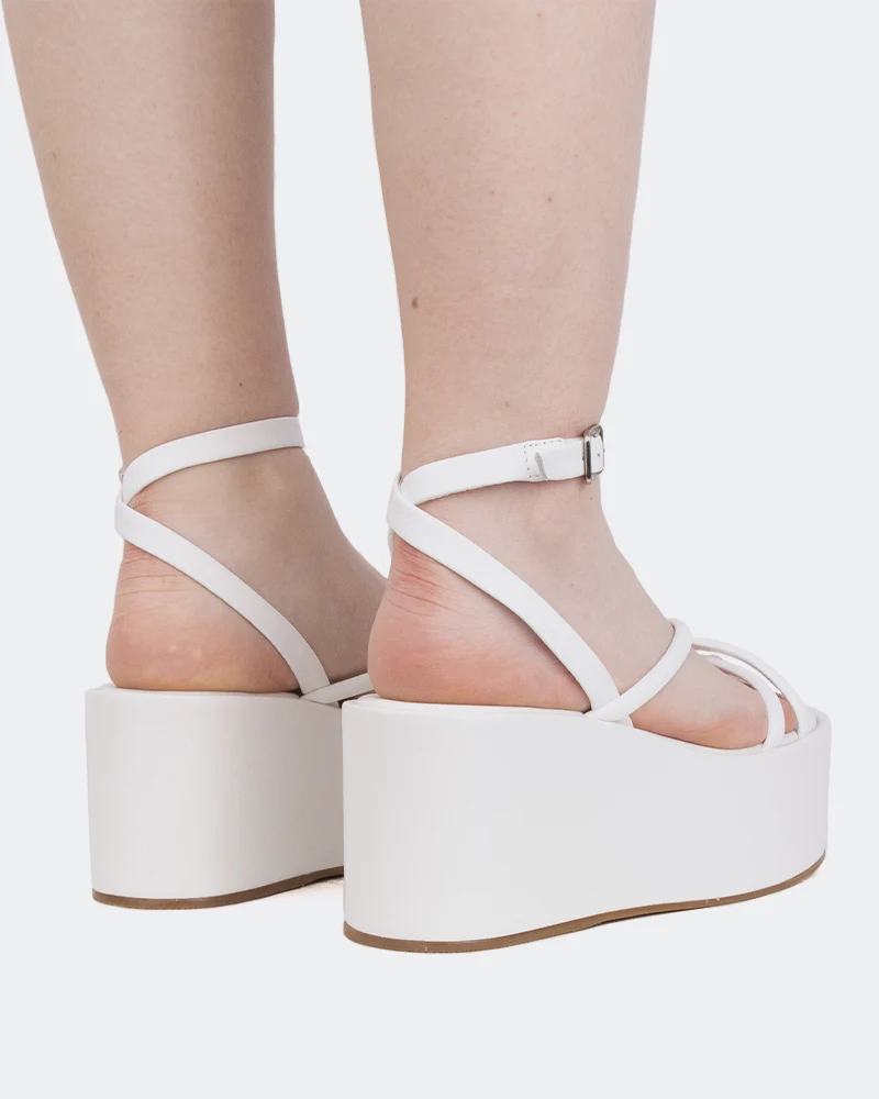Dionira White Leather