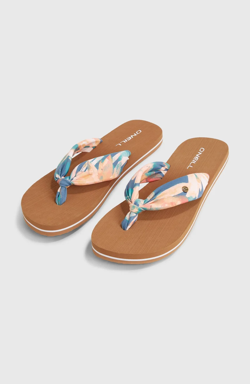 Tongs Ditsy Sun | Blue Painted Tropics