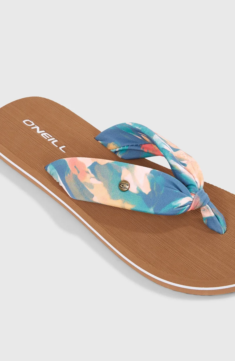 Tongs Ditsy Sun | Blue Painted Tropics