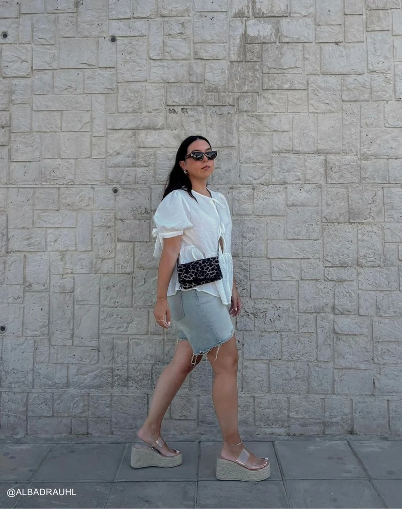 Mules compensées femme transparentes et élégantes avec talon en corde tissée