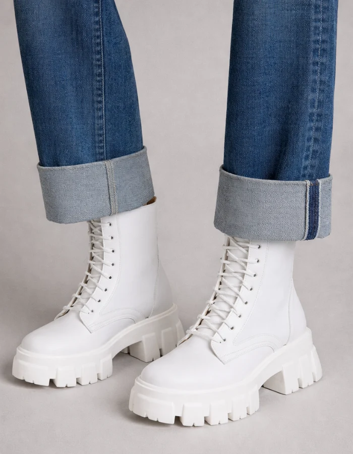 Creston White Leather