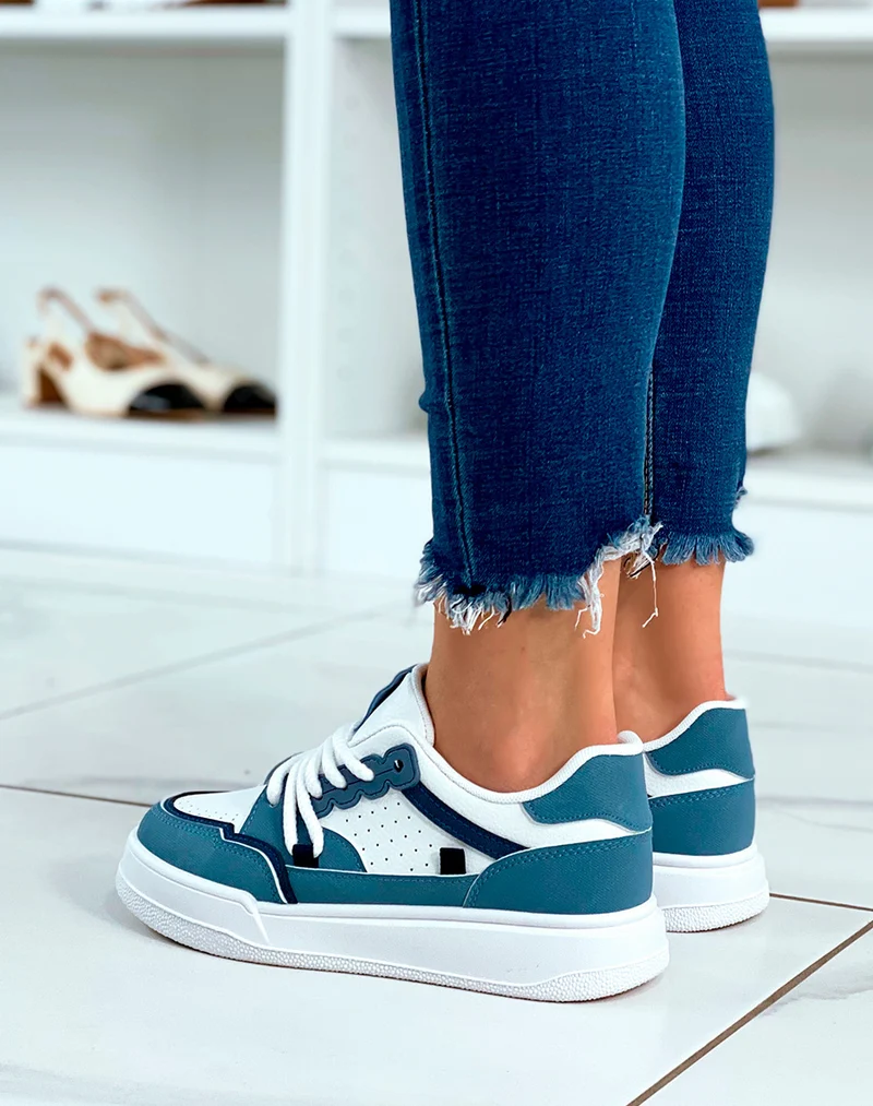 BASKETS BASSES BLEUES TENDANCES ? LACET ?PAIS
